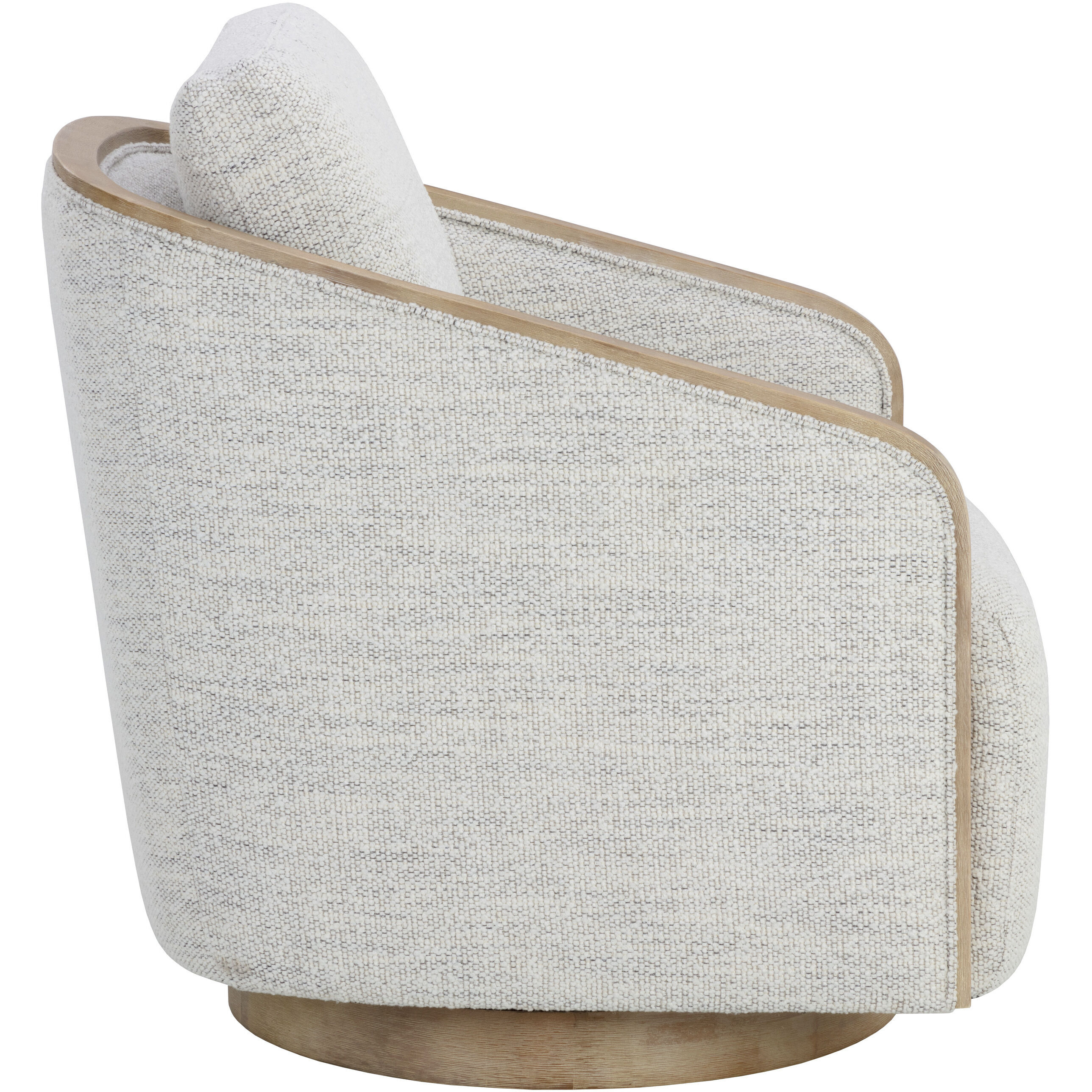 Tasia Merino Cotton Swivel Lounge Chair, Swivel